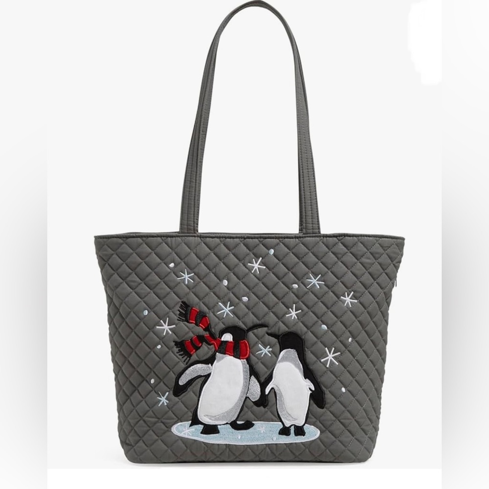 Vera Bradley Small Vera Penguin Pair Tote Bag in Recycled Cotton
